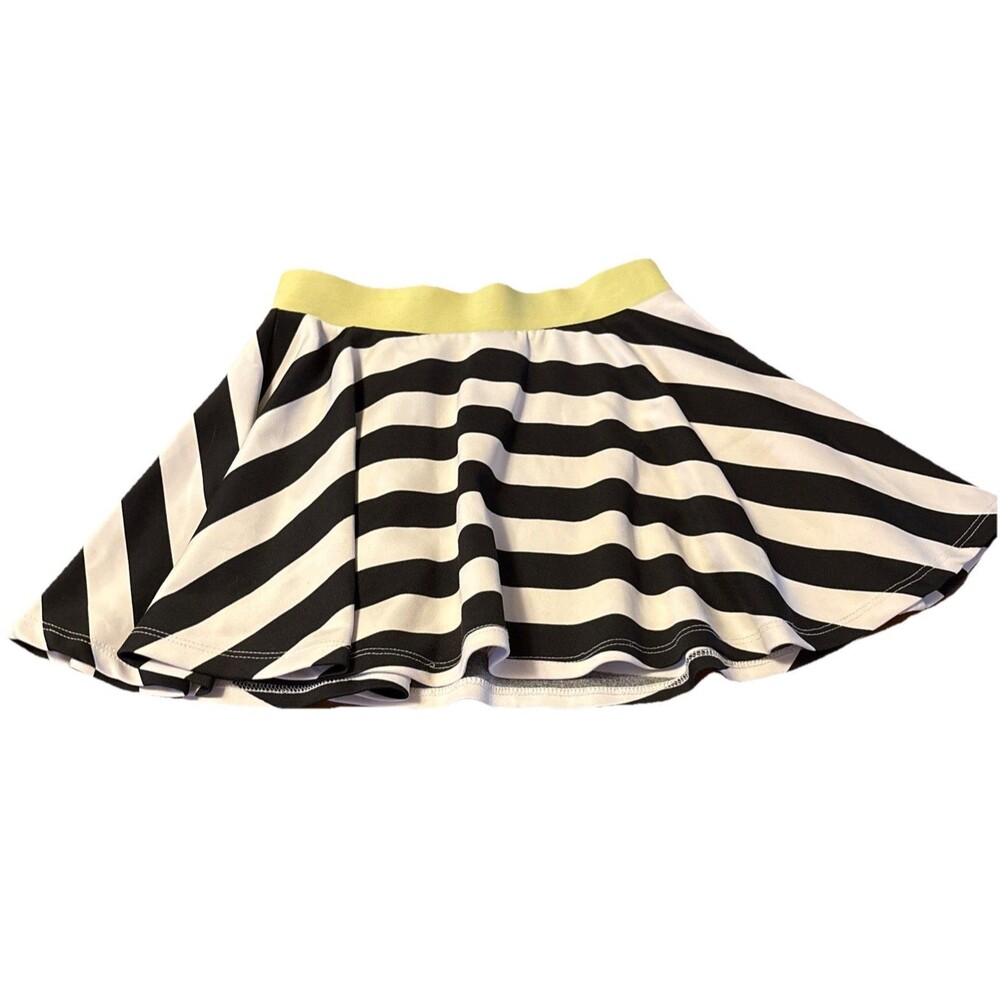 Bongo Girls Pull-On Black And White Skater Skirt Size M 7-8